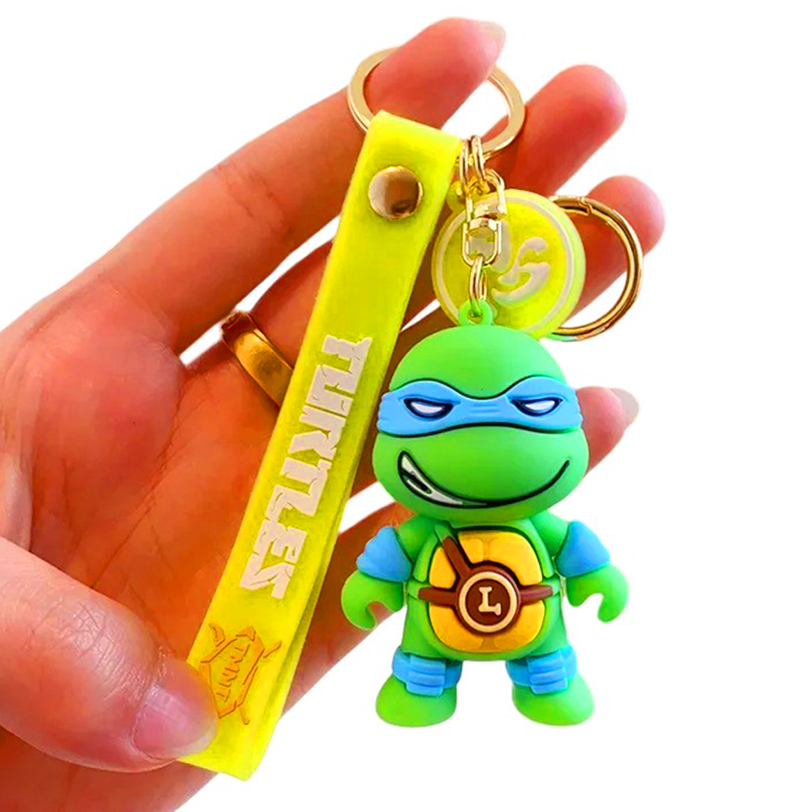 Teenage Mutant Ninja Turtles 3D Silicone Keychain Keyring Pendant - Leonardo