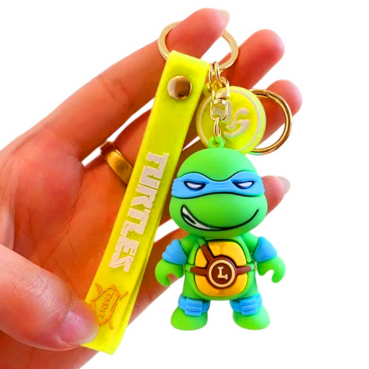 Teenage Mutant Ninja Turtles 3D Silicone Keychain Keyring Pendant - Leonardo