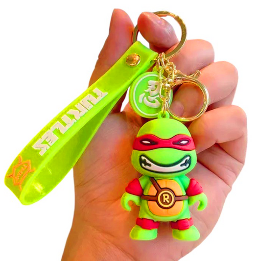 Teenage Mutant Ninja Turtles 3D Silicone Keychain Keyring Pendant - Raphael