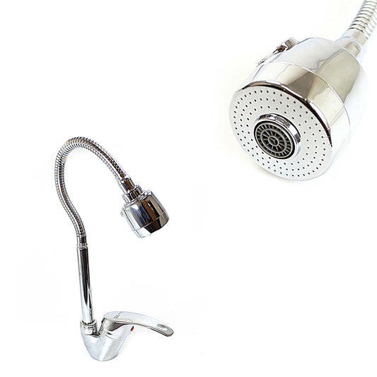 Kitchen Sink Fle x ible Sprayer Tap Water Spray Adapter Adjustable Pull Chrome