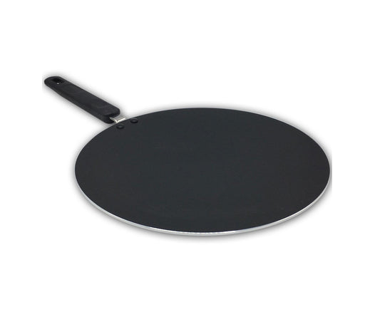 Cookware Baking TAWA Dish Disk Pan Round With Handle 20cm Black 0008