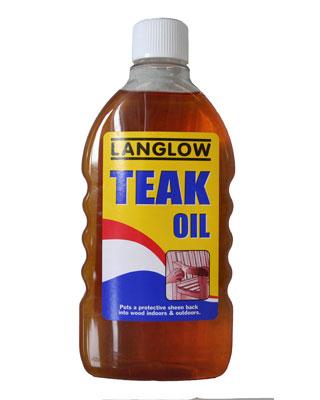 Langlow Teak Oil Water Repellent Replaces Natural Restores Highlight 500ml 1603200  A