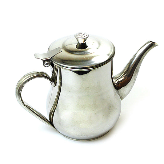 Stainless Steel Home Tea and Coffee Pot With Handle Spout and Lid 32oz 0851 A