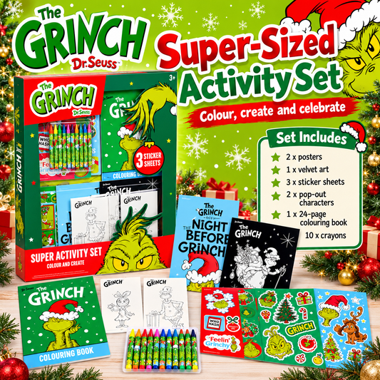The Grinch Super Activity Set - Colouring, Stickers & Crayons Set