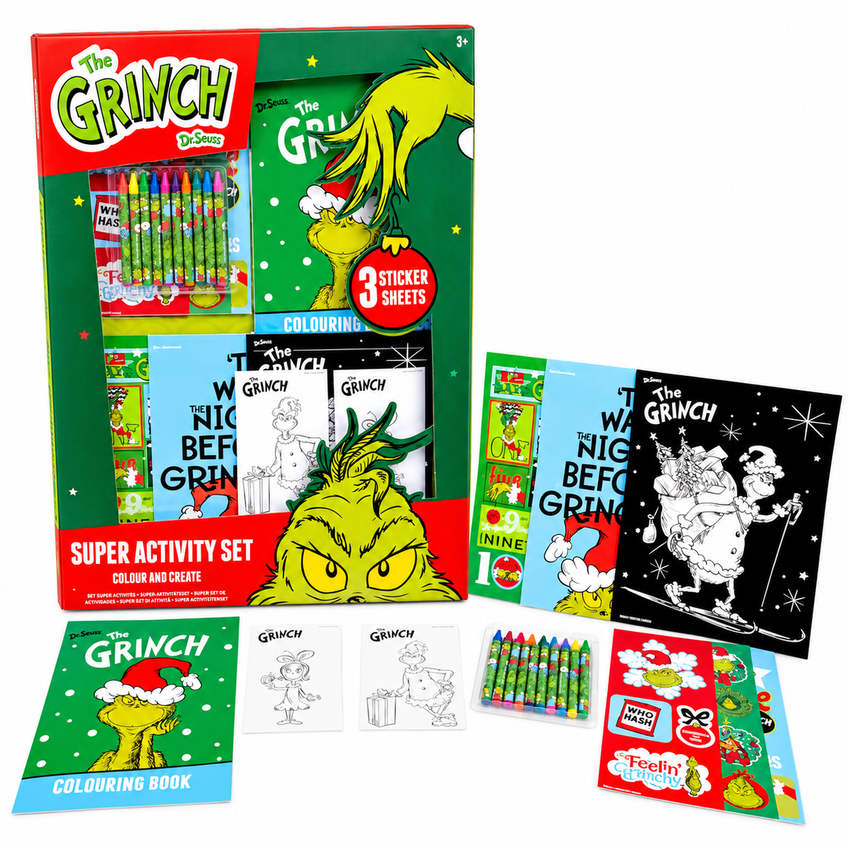 The Grinch Super Activity Set - Colouring, Stickers & Crayons Set