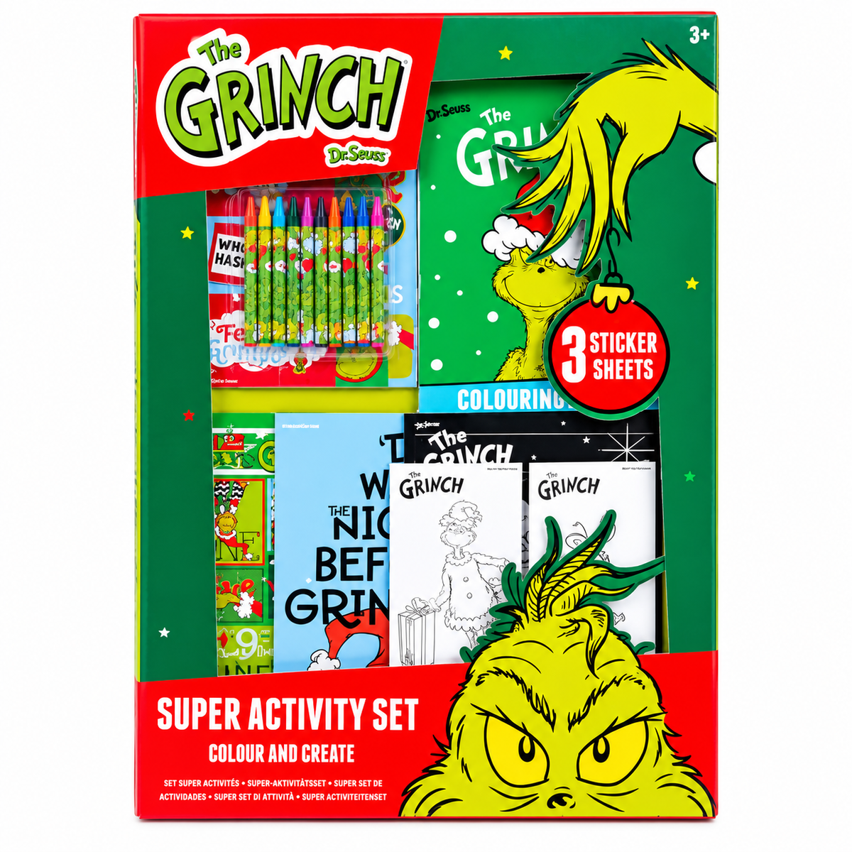 The Grinch Super Activity Set - Colouring, Stickers & Crayons Set