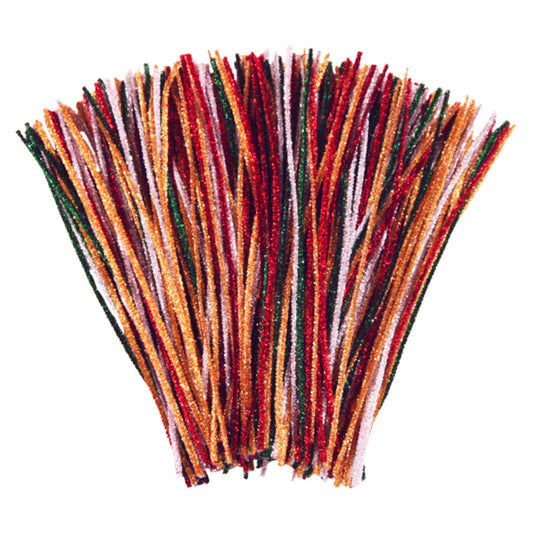 Tinsel Pipe Cleaners x 100 ( Craft Clearance Special )