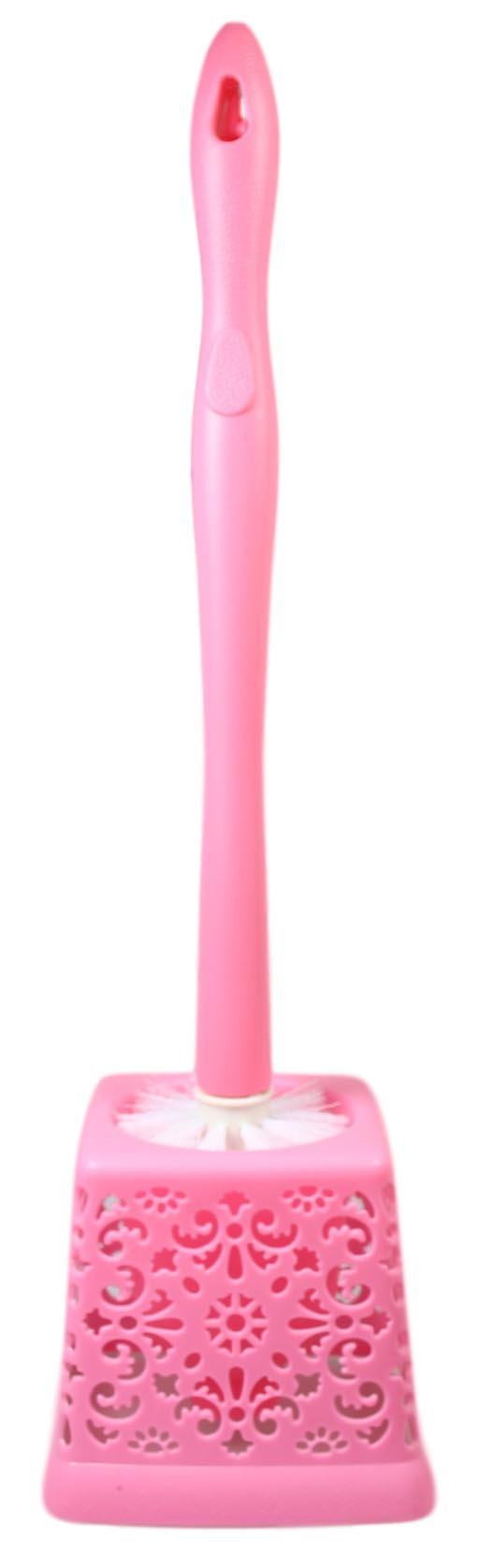 Bathroom Toilet Plastic Toilet Brush Lace Style 50 cm Assorted Colours 5193