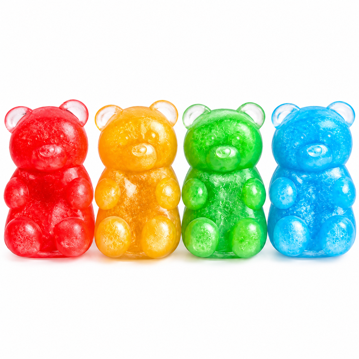 Slushy Squishy Gummy Bear - Fidget Squish Sensory Toy - 4 Colours
