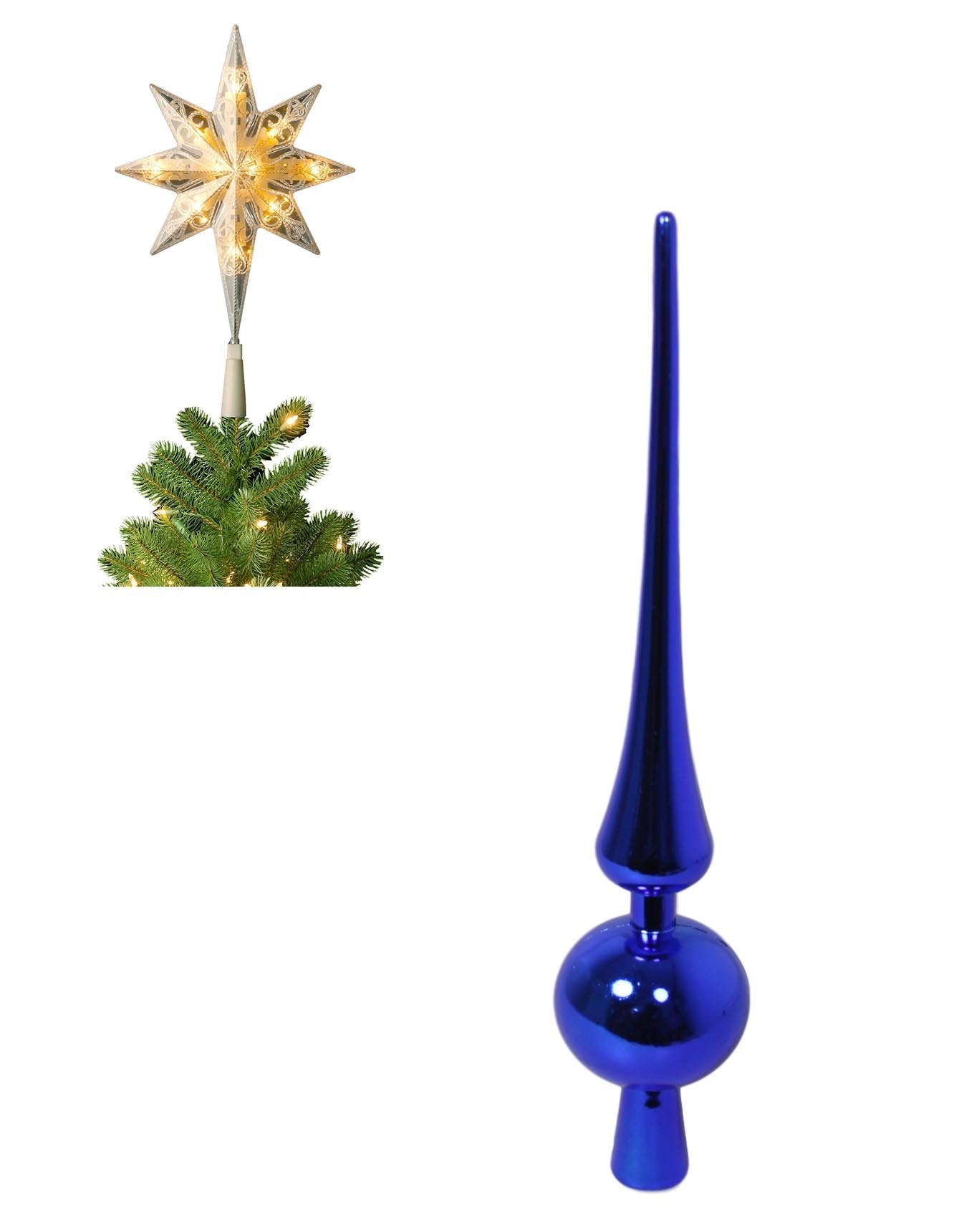 Plastic Christmas Tree Topper 30 cm Assorted Colours 1450