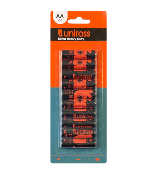 Uniross Aa Batteries 1.5V R03 Pack Of 10 (Large Letter Rate)