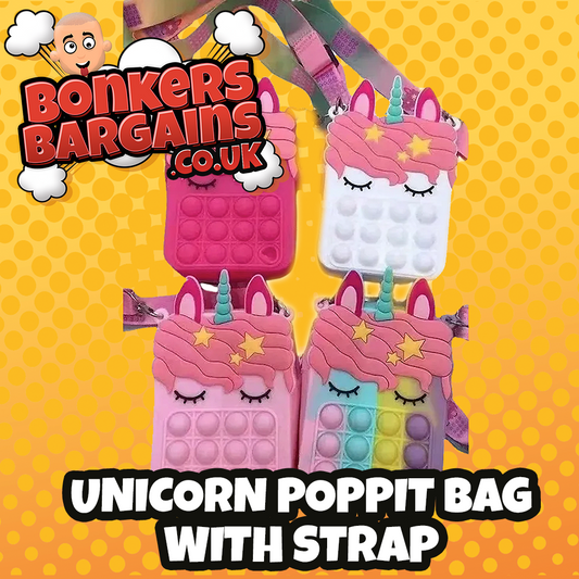 Unicorn Poppit Bag with Strap - 4 Colours