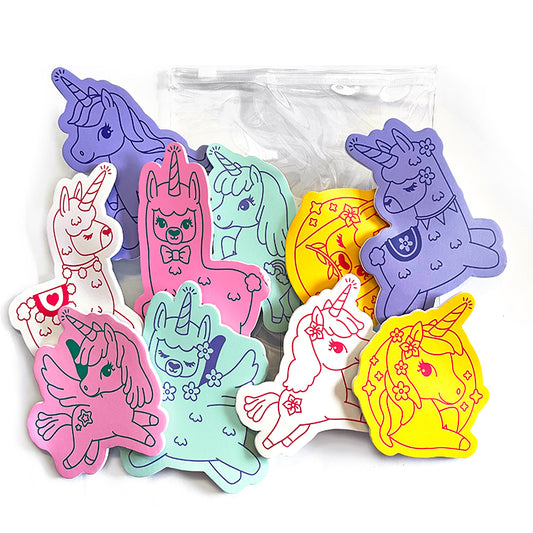 Fantasy Jumbo Chunky Foam Stickers In Zipper Bag