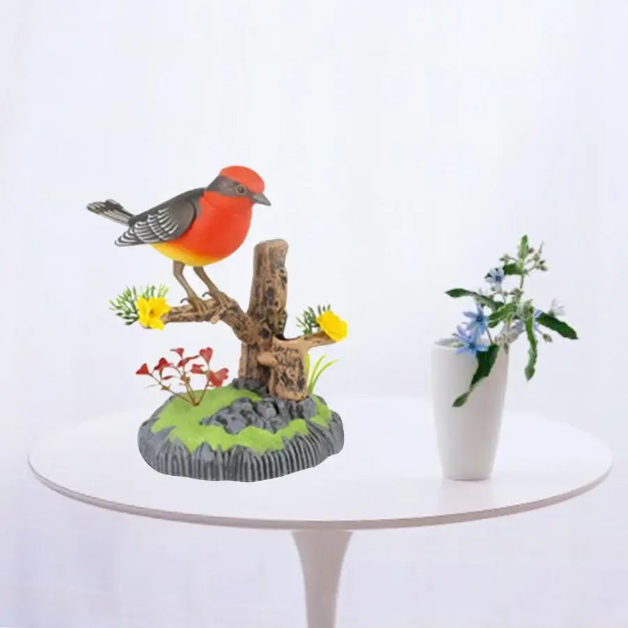 Sound Voice Activated Speaking Chirping Bird Parrot With Perch