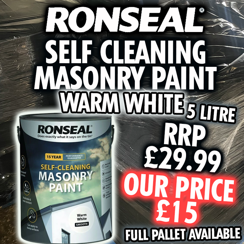 Ronseal Self Cleaning Masonry Paint -5 Litre - 50% Off RRP!