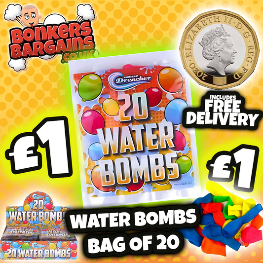 20 WATER BOMBS £1 DEAL - FREE DELIVERY