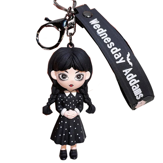 Wednesday Addams 3D Keychain Keyring - Design 1