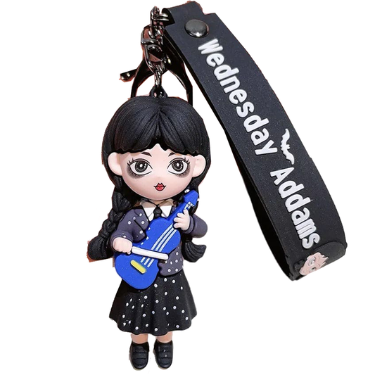 Wednesday Addams 3D Keychain Keyring - Design 2