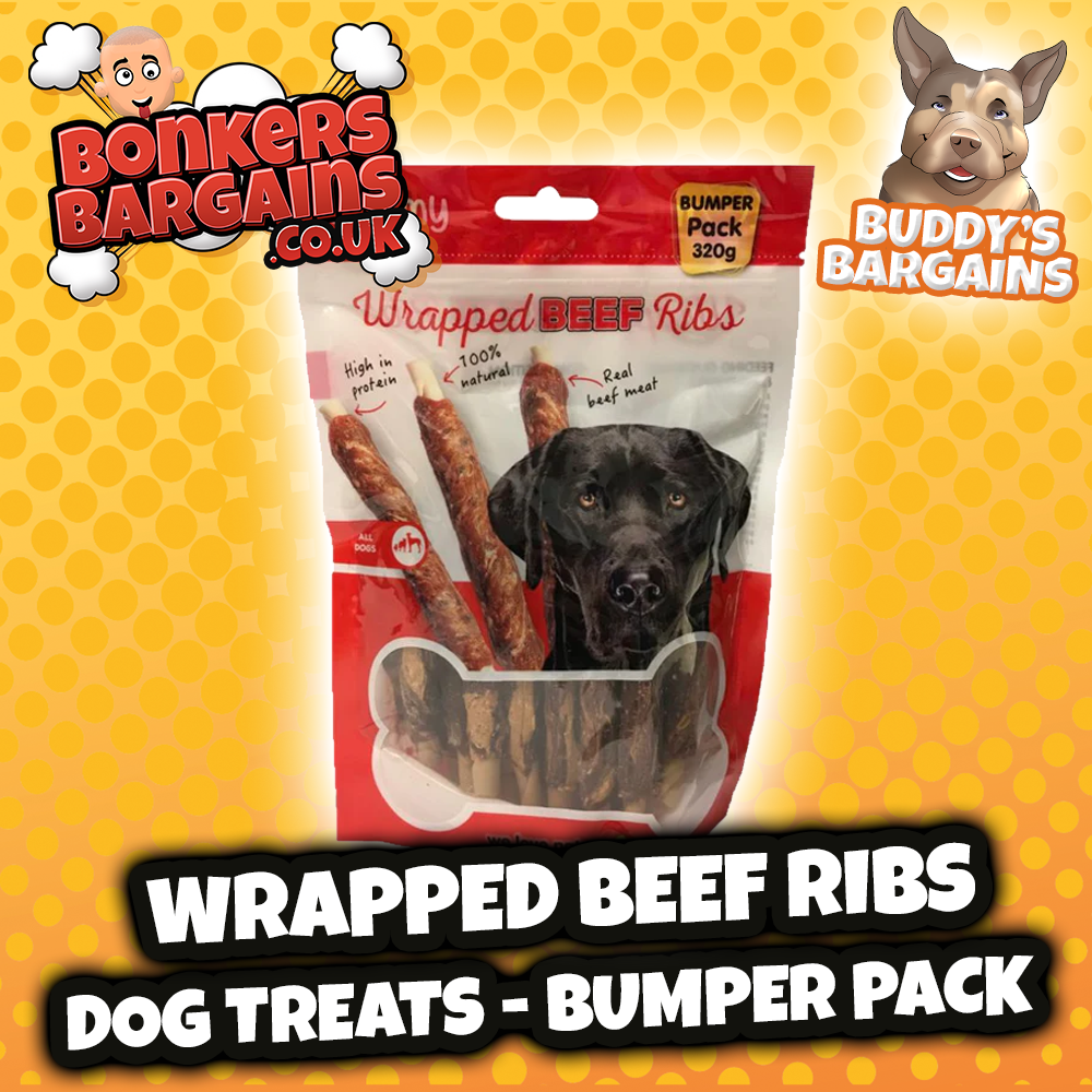 Pet Dog Treats Wrapped Beef Ribs 320g 77152 (Parcel Rate)