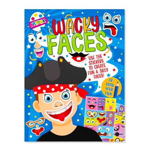 Wacky Faces Sticker Activity Book Blue