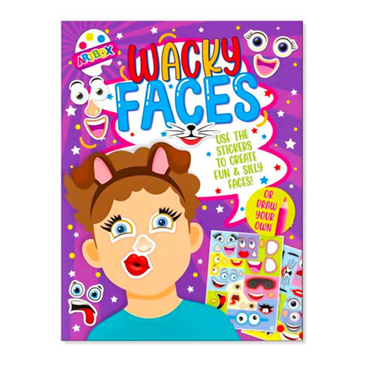 Wacky Faces Sticker Activity Book Purple