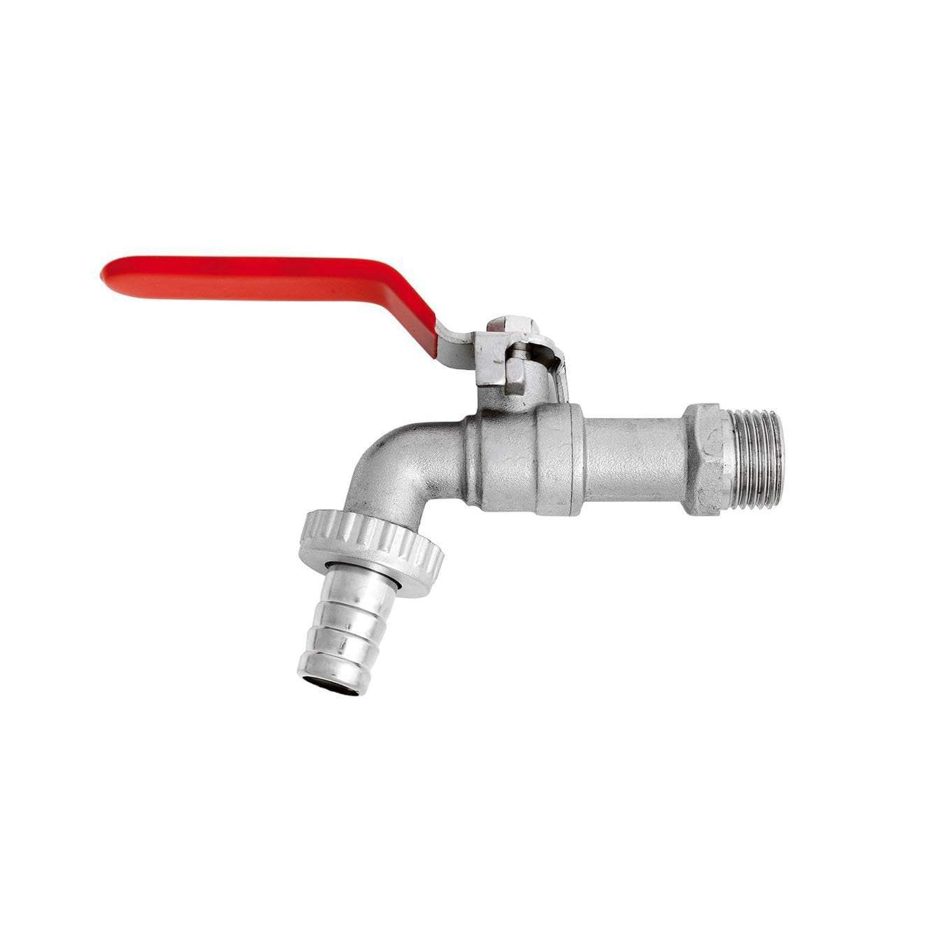 Garden Water Tap Lever Handle Hose Pipe Plug With Red Lever 1/2'' 3/4'' 0623