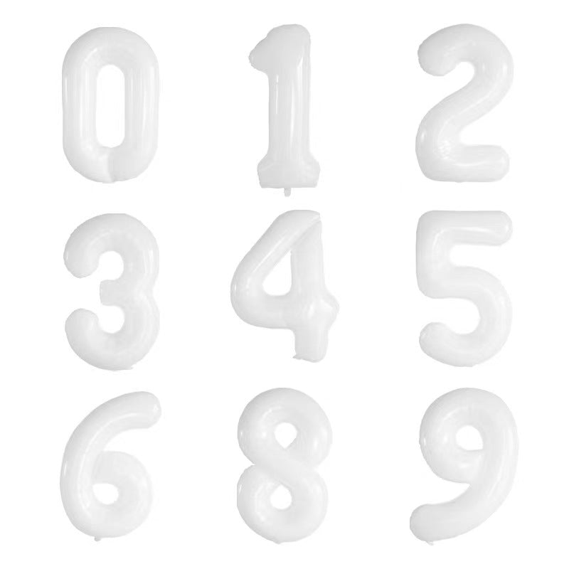 Foil Birthday Foil Balloons Numbers (0-9) 3 Colours - Gold, White, Rose Gold