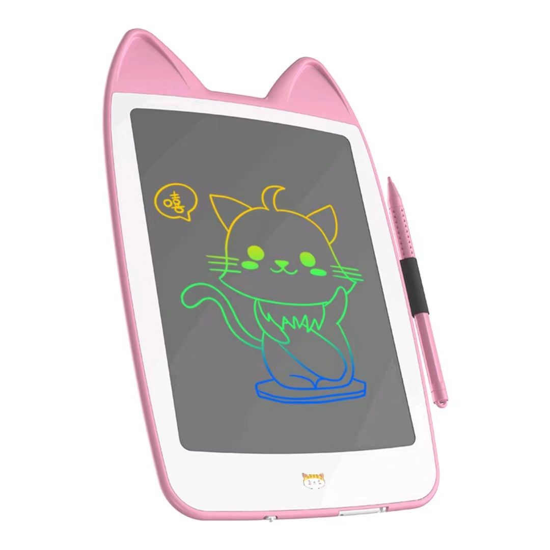 Smart Writing Tablet Pink Cartoon Cat Style 10.5 Inch