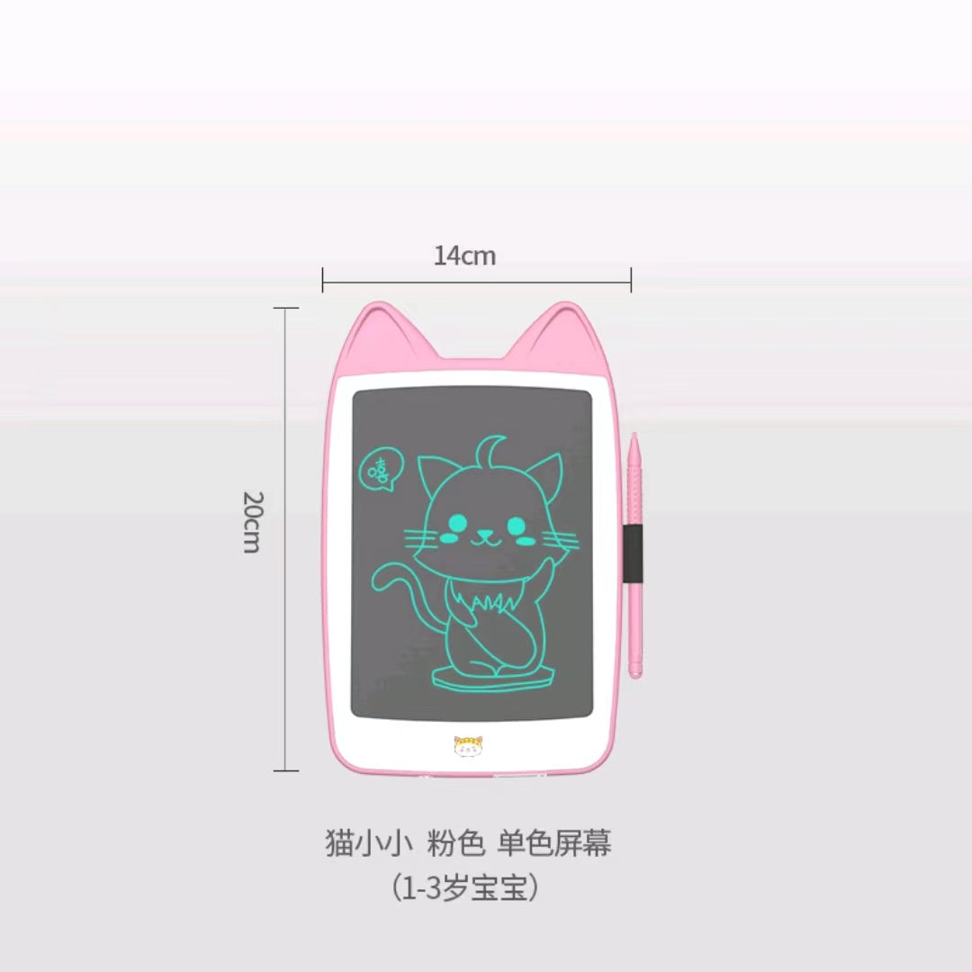 Smart Writing Tablet Pink Cartoon Cat Style 10.5 Inch