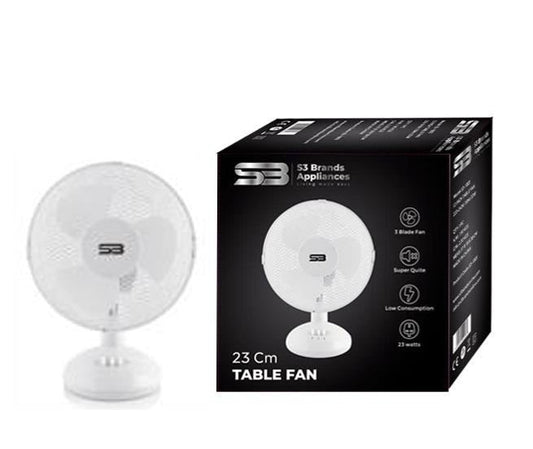 White Table Fan 9 Inch 23cm S31002 / F9