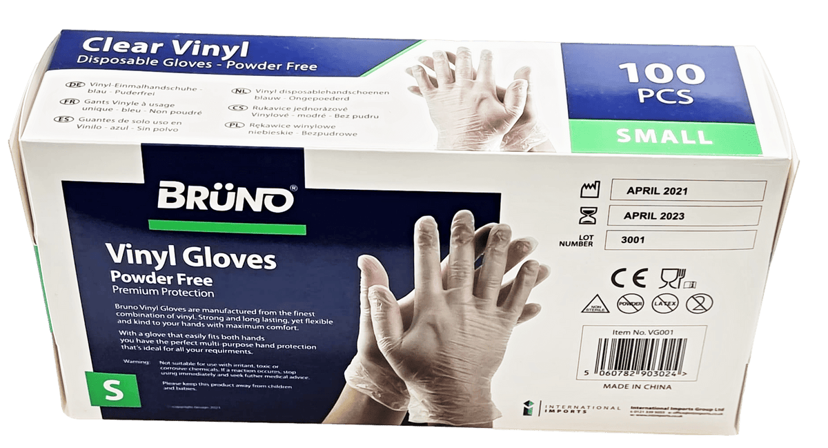 100 Small Disposable Vinyl Clear E x amination Gloves Powder Free Late x Free Gloves