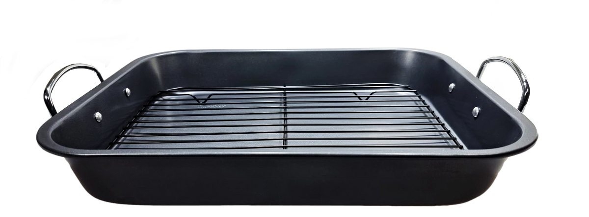 Sq Professional Non Stick Roasting Tray With Rack 3.5L