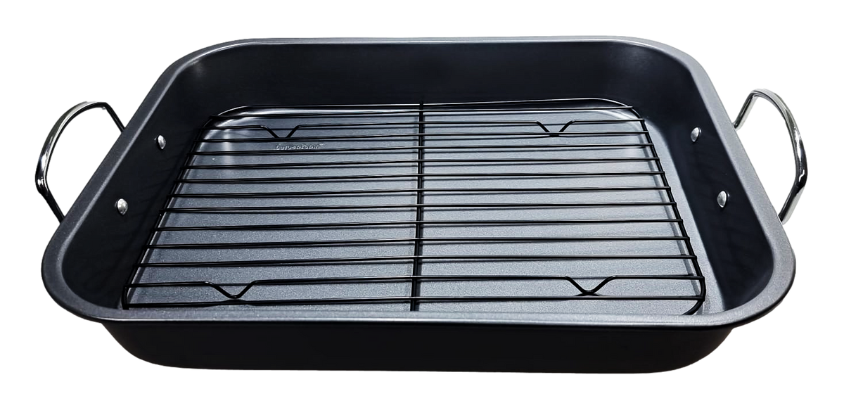 Sq Professional Non Stick Roasting Tray With Rack 3.5L