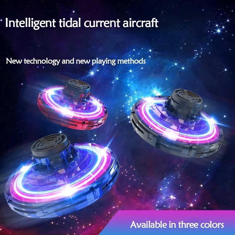 Flying Spinning Top - Rechargeable Gadget Pro Flying Space Orb Magic Mini Drone UFO Boomerang Boy Kids Toy - 3 Colours