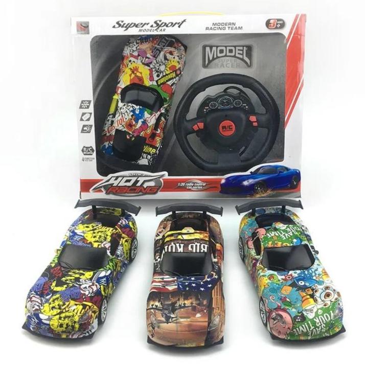 Remote Control Car Graffiti Style - 3 Pattern Colours with Charger - 1:14