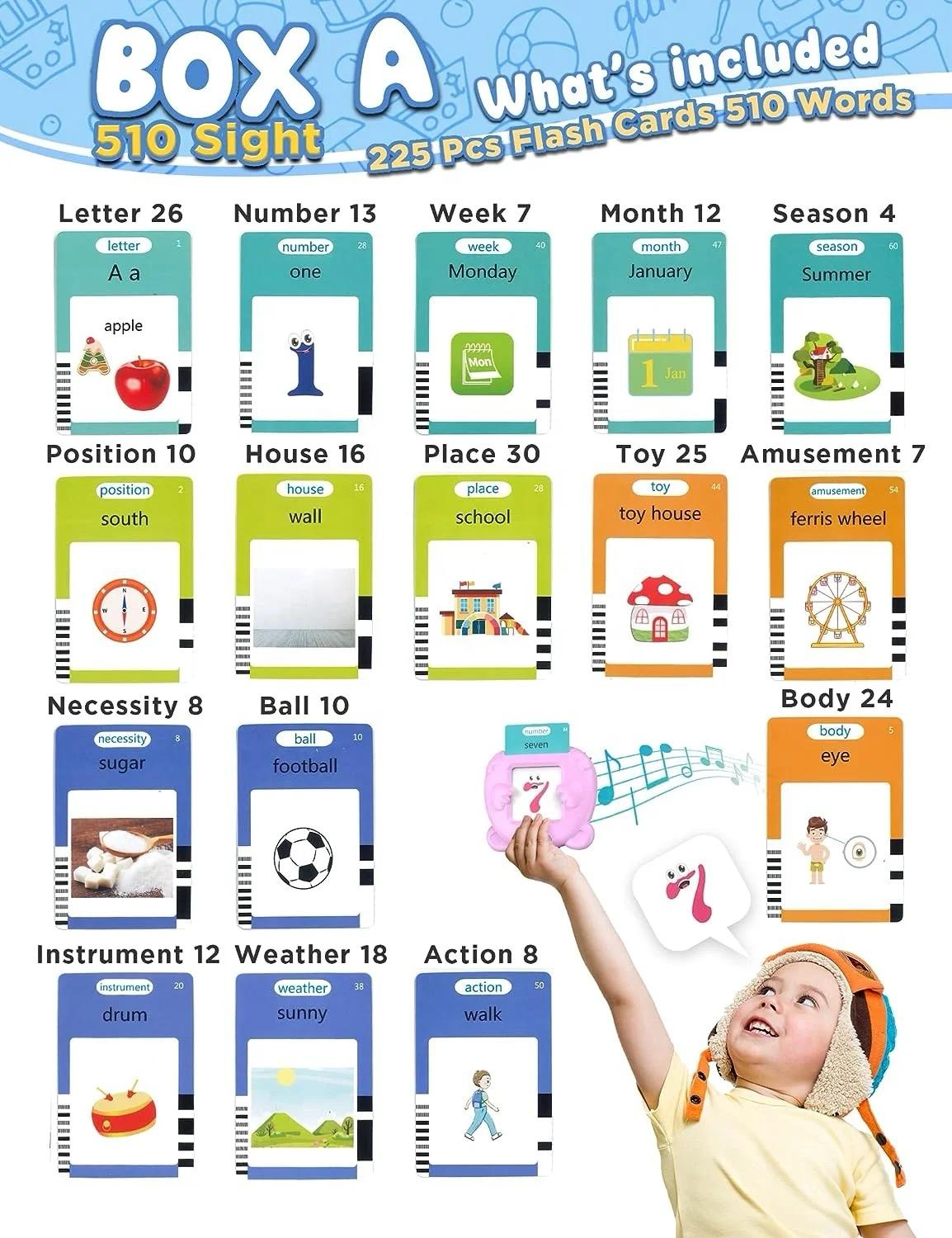 Children's Puzzle My First Words Speaking Card Machine - Blue/Pink