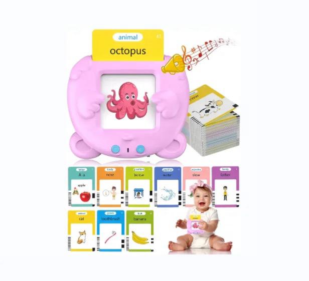 Children's Puzzle My First Words Speaking Card Machine - Blue/Pink