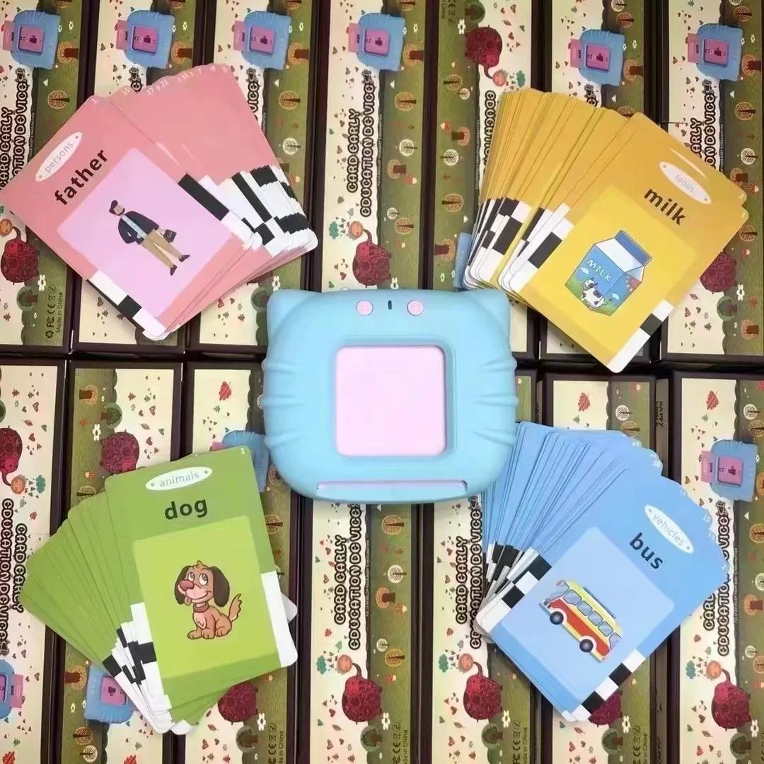 Children's Puzzle My First Words Speaking Card Machine - Blue/Pink