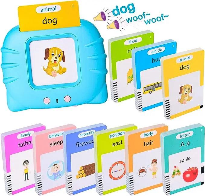 Children's Puzzle My First Words Speaking Card Machine - Blue/Pink