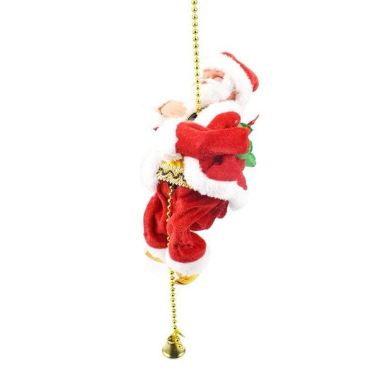 Climbing Santa on Rope Toy Decoration