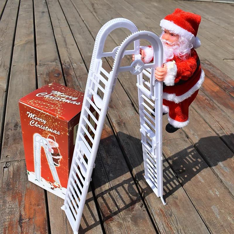 Climbing Ladder Santa with Sound & Lights