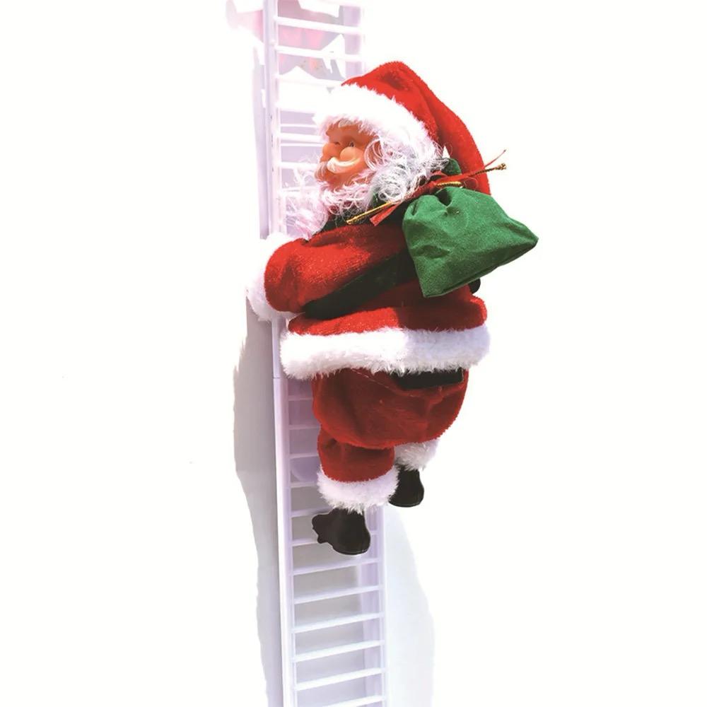 Climbing Ladder Santa with Sound & Lights