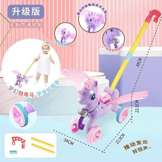 Hand Push Along Unicorn Toddler Toy