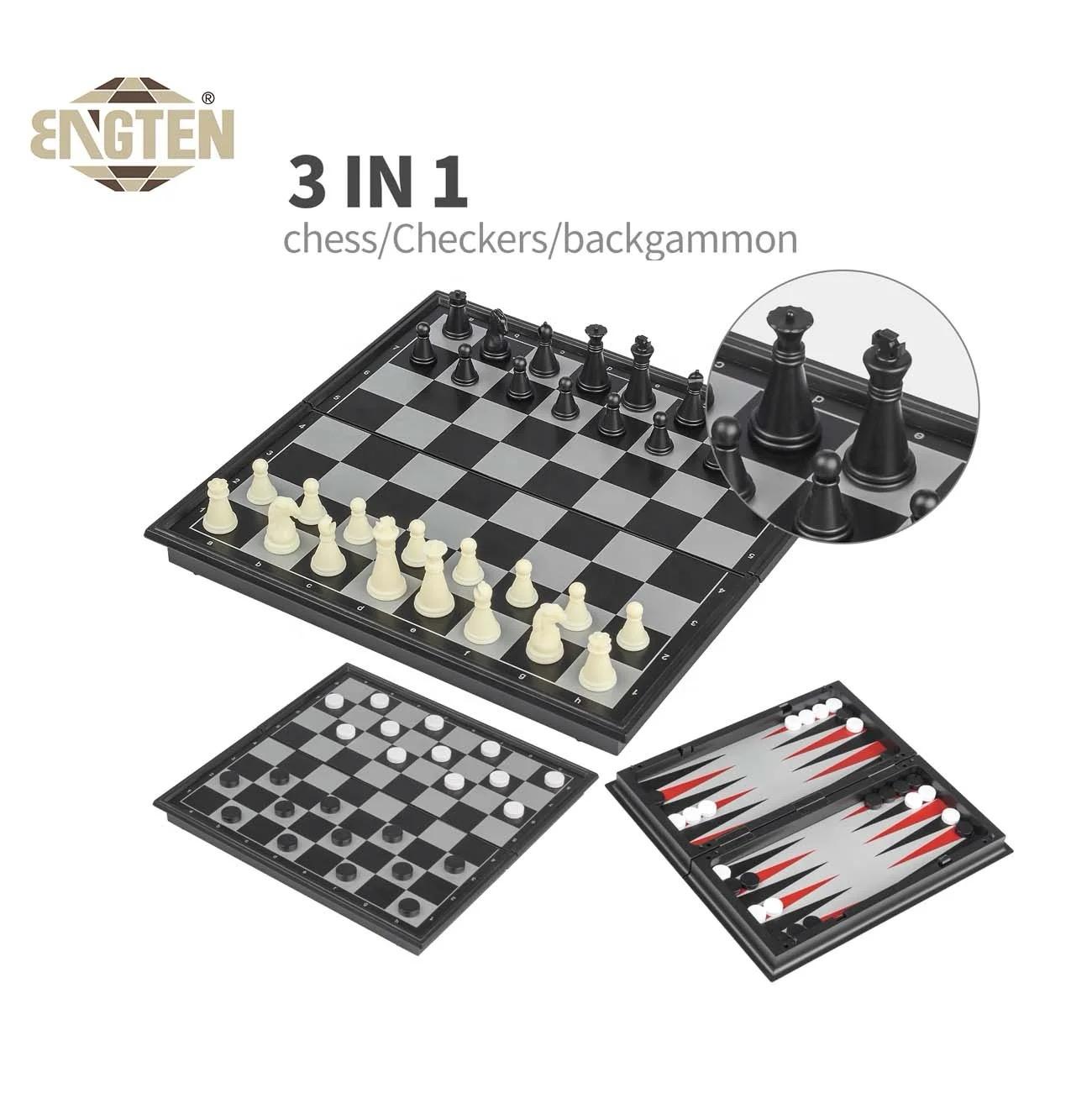 Chess, Checkers & Backgammon 3 in 1 Complete Set