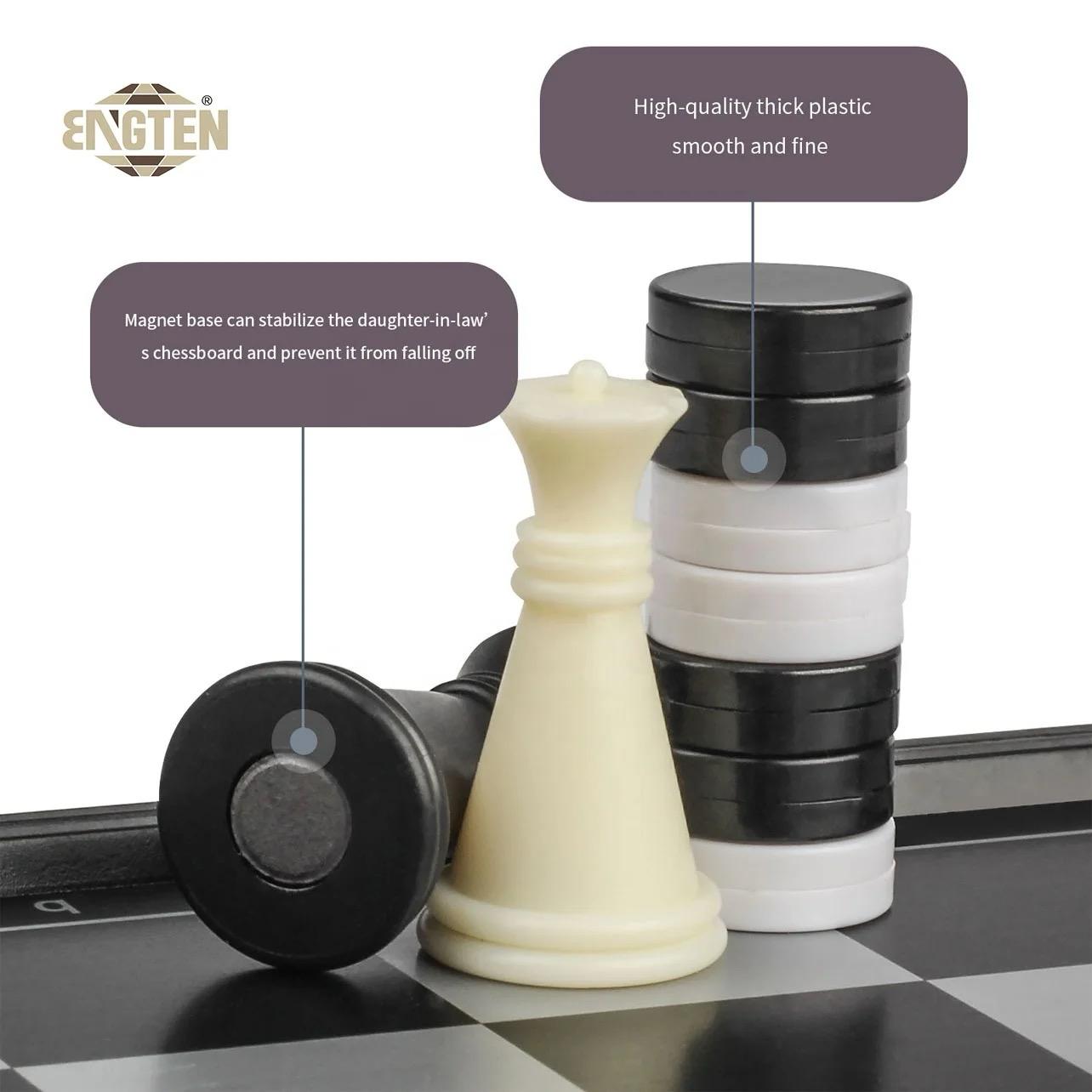 Chess, Checkers & Backgammon 3 in 1 Complete Set