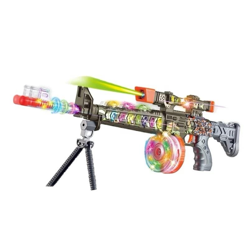 Electric Special Forces Pretend Play Toy Gun with Stand, Lights & Sound