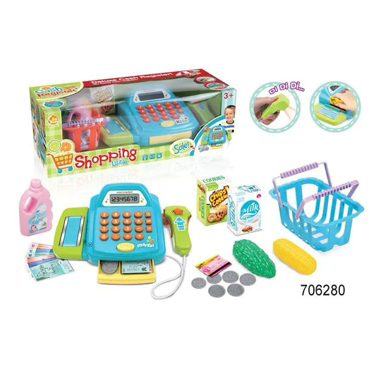 Pretend Play Shopping Smart Cash Register Play Set - 2 Colours