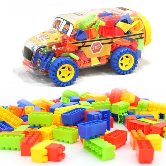 Building Blocks Set 120 Pieces in Car Shaped Storage Container