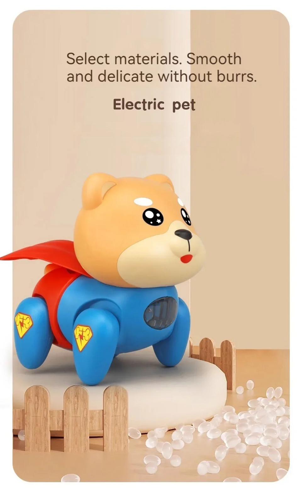 Superhero Walking Doggy Baby Toy with Sound and Lights