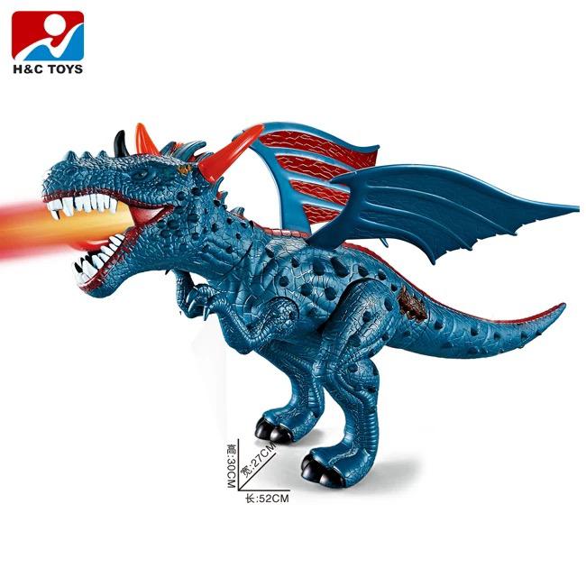 Remote Control Fire Mist Breathing Dragon with Projection Light and Sound RC with Controller